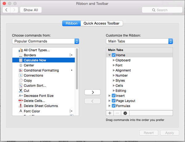 Customize The Ribbon And Toolbars In Office For Mac 600x462 Customize The Ribbon And Toolbars In Office For Mac