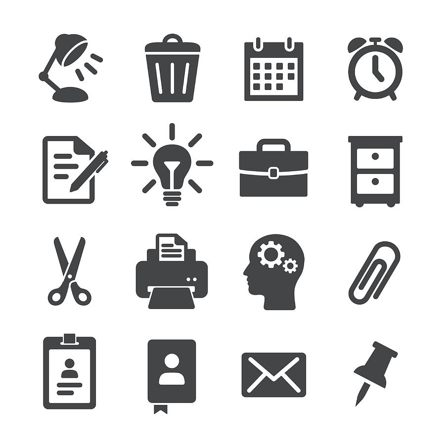 900x900 Office Work Icons