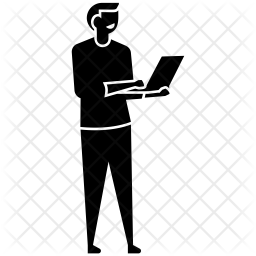 256x256 Office Worker Icon Of Glyph Style