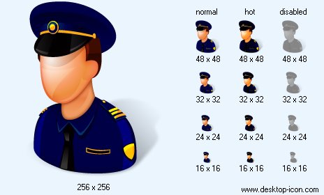 464x280 Police Officer Icon Image Desktop Boss Icons