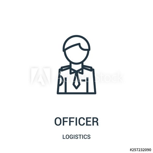 500x500 Officer Icon Vector From Logistics Collection Thin Line Officer