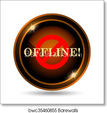 362x382 Offline Icon, Art Print Barewalls Posters Prints