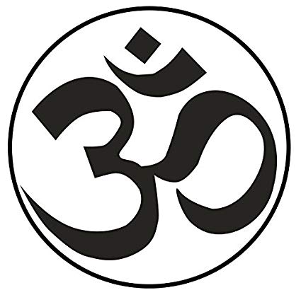 425x417 Peace Ohm Om Black And White Symbol Icon Vinyl Decal