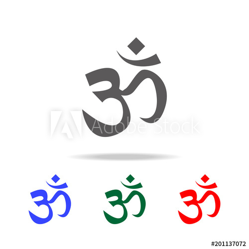500x500 The Sign Ohm Icon Elements Of Indian Culture Multi Colored