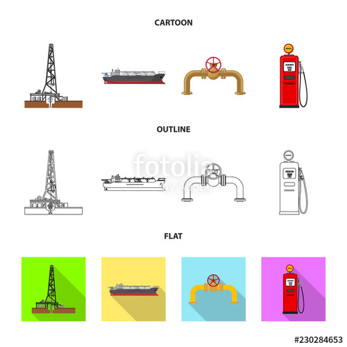 500x500 Isolated Object Of Oil And Gas Icon Collection Of Oil And Petrol