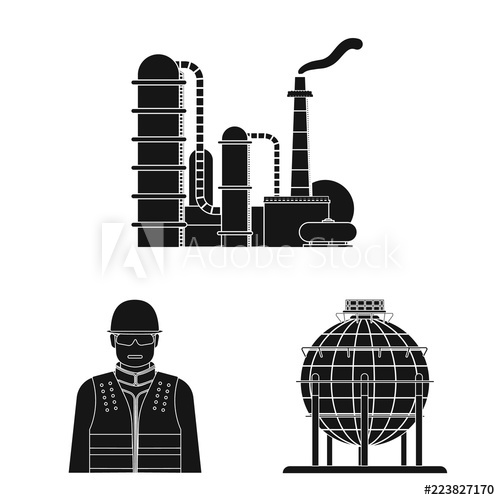 500x500 Vector Illustration Of Oil And Gas Icon Set Of Oil And Petrol