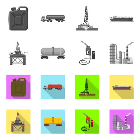 450x450 Isolated Object Of Oil And Gas Icon Set Of Oil And Petrol Stock