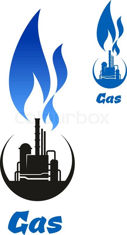 433x800 Natural Gas Processing Plant Or Stock Vector Colourbox