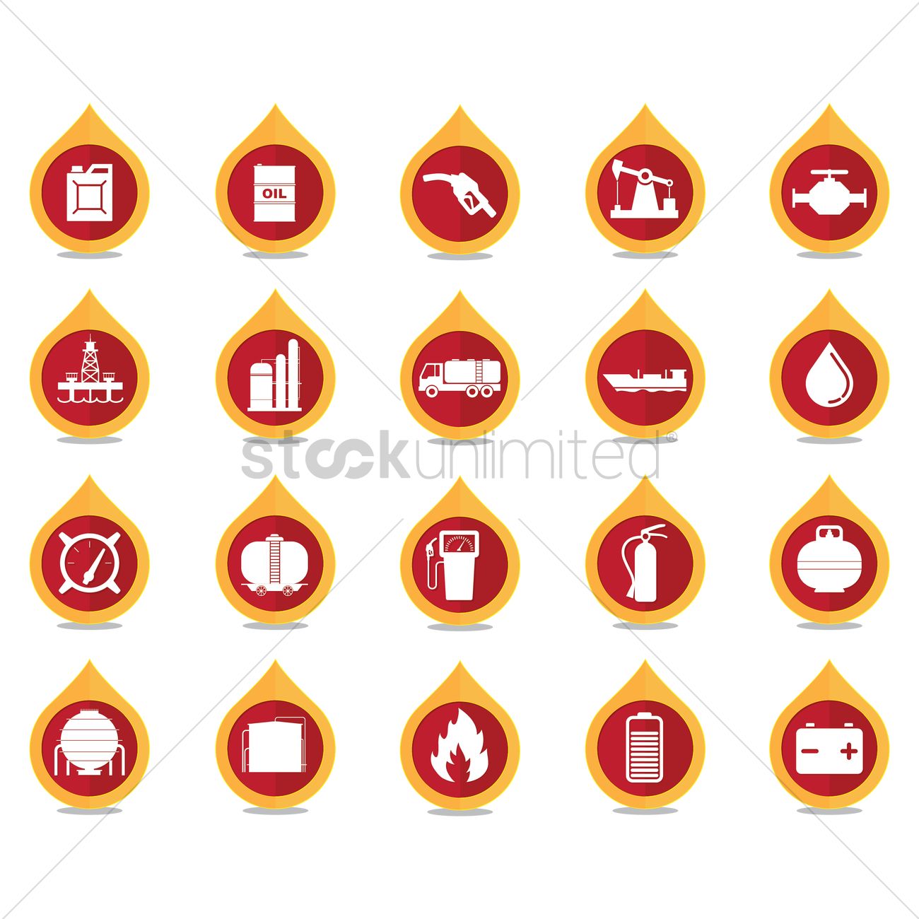 1300x1300 Oil And Gas Icons Vector Image