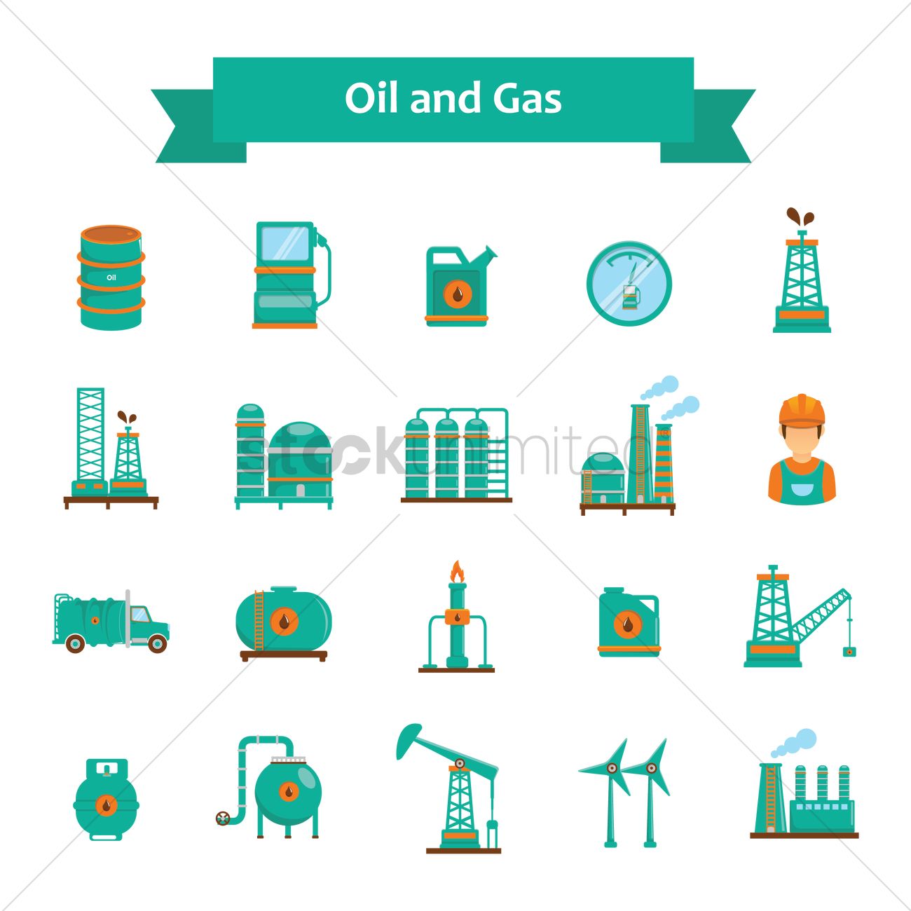 1300x1300 Oil And Gas Icons Vector Image