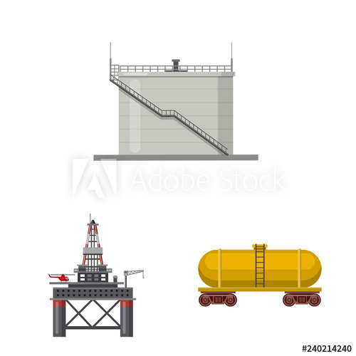 500x500 Vector Illustration Of Oil And Gas Icon Collection Of Oil