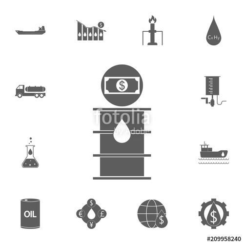 500x500 Price Per Barrel Of Oil Icon Element Of Oil And Gas Icon Premium
