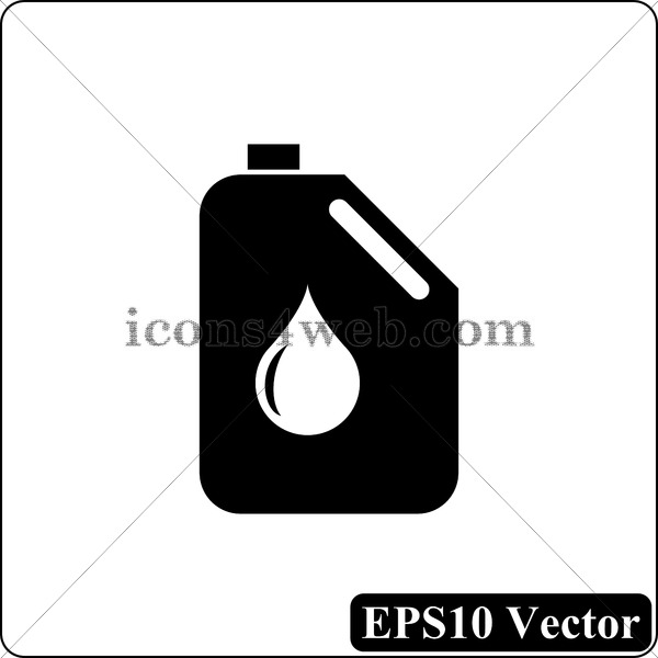 600x600 Oil Can Black Icon Vector