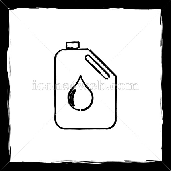 600x600 Oil Can Sketch Icon