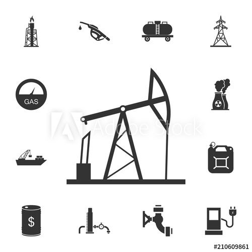 500x500 Oil Derrick Icon Simple Element Illustration Oil Derrick Symbol