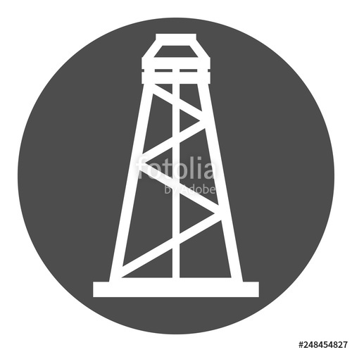 500x500 Oil Derrick Vector Icon Stock Image And Royalty Free Vector