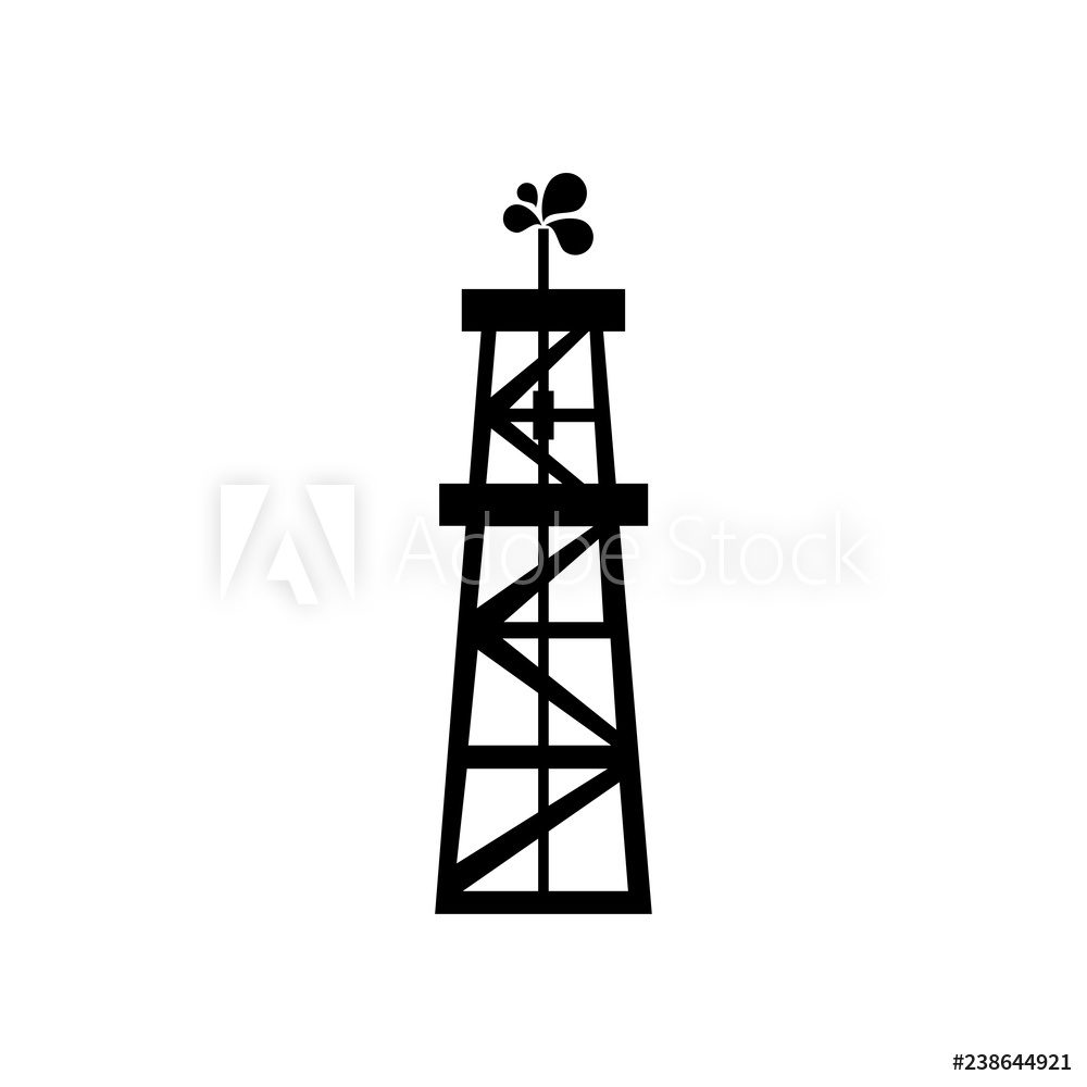 1000x1000 Photo Art Print Oil Derrick Icon Europosters