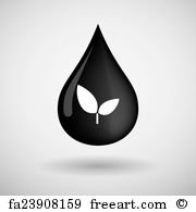 180x195 Free Art Print Of Olive Oil Drop Icon With A Marijuana Leaf