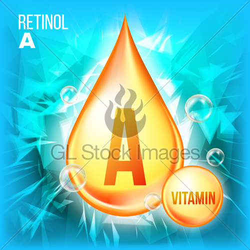 500x500 Vitamin A Retinol Vector Vitamin Gold Oil Drop Icon Org Gl