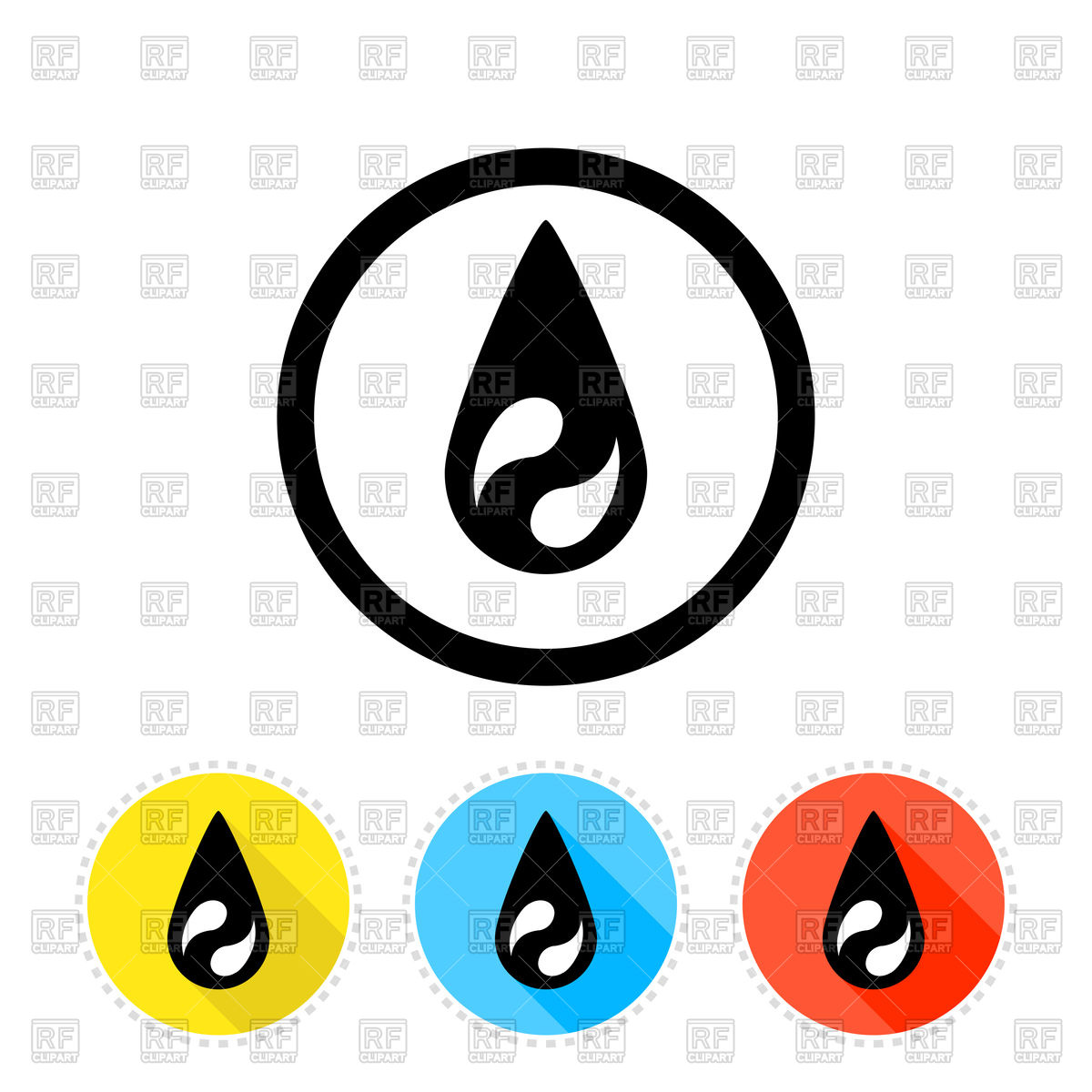 Oil Drop Flat Icon Set Vector Image Of Icons And Emblems 1200x1200 Oil Drop Flat Icon Set Vector Image Of Icons And Emblems