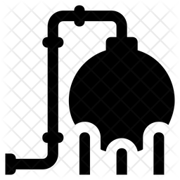 256x256 Oil Refinery Icon Of Glyph Style