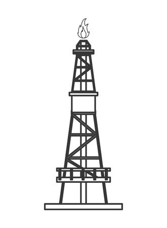 330x450 Flat Design Gas Or Oil Refinery Icon Vector Illustration Royalty