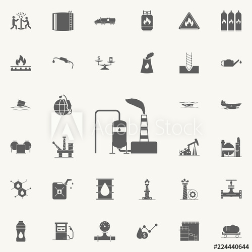 500x500 Oil Refinery Icon Oil Icons Universal Set For Web And Mobile