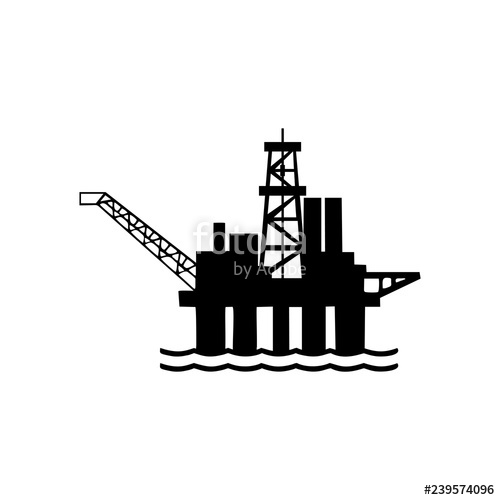 500x500 Oil Rig Icon, Oil Platform Icon, Oil Rig Icon Vector Stock Image