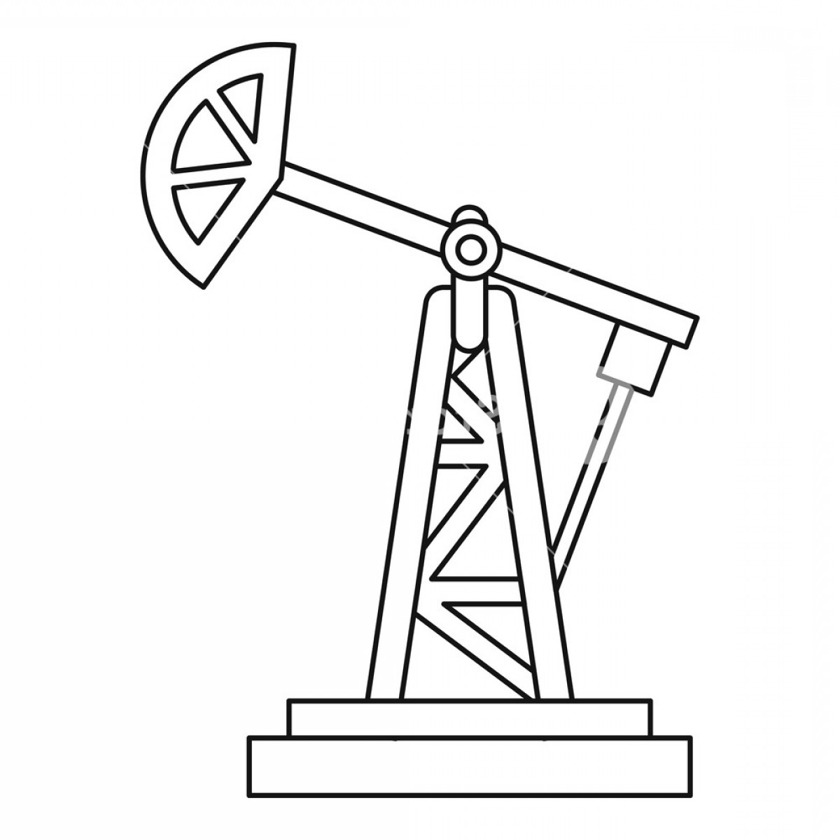 1200x1200 Oil Rig Icon Outline Illustration Of Oil Rig Vector Icon For Web