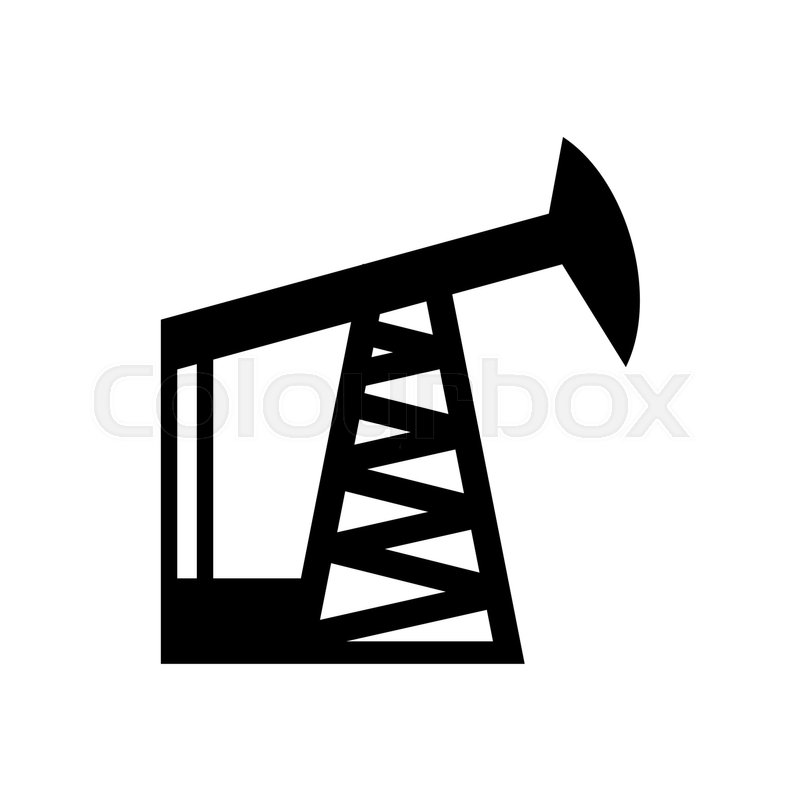 800x800 Derrick Drilling Rig Icon Oil Pump Stock Vector Colourbox