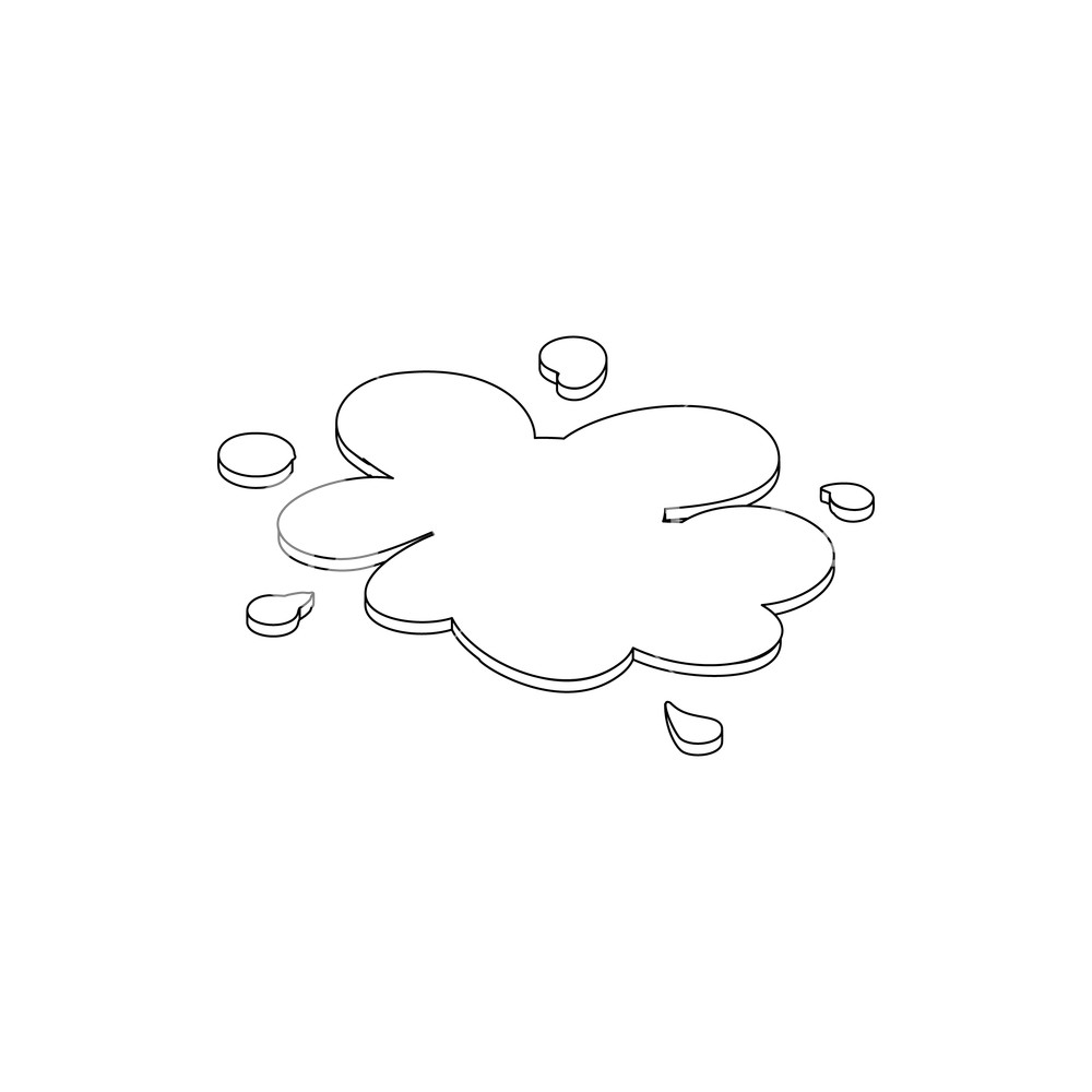 1000x1000 Oil Spill Icon In Isometric Style On A White Background Royalty