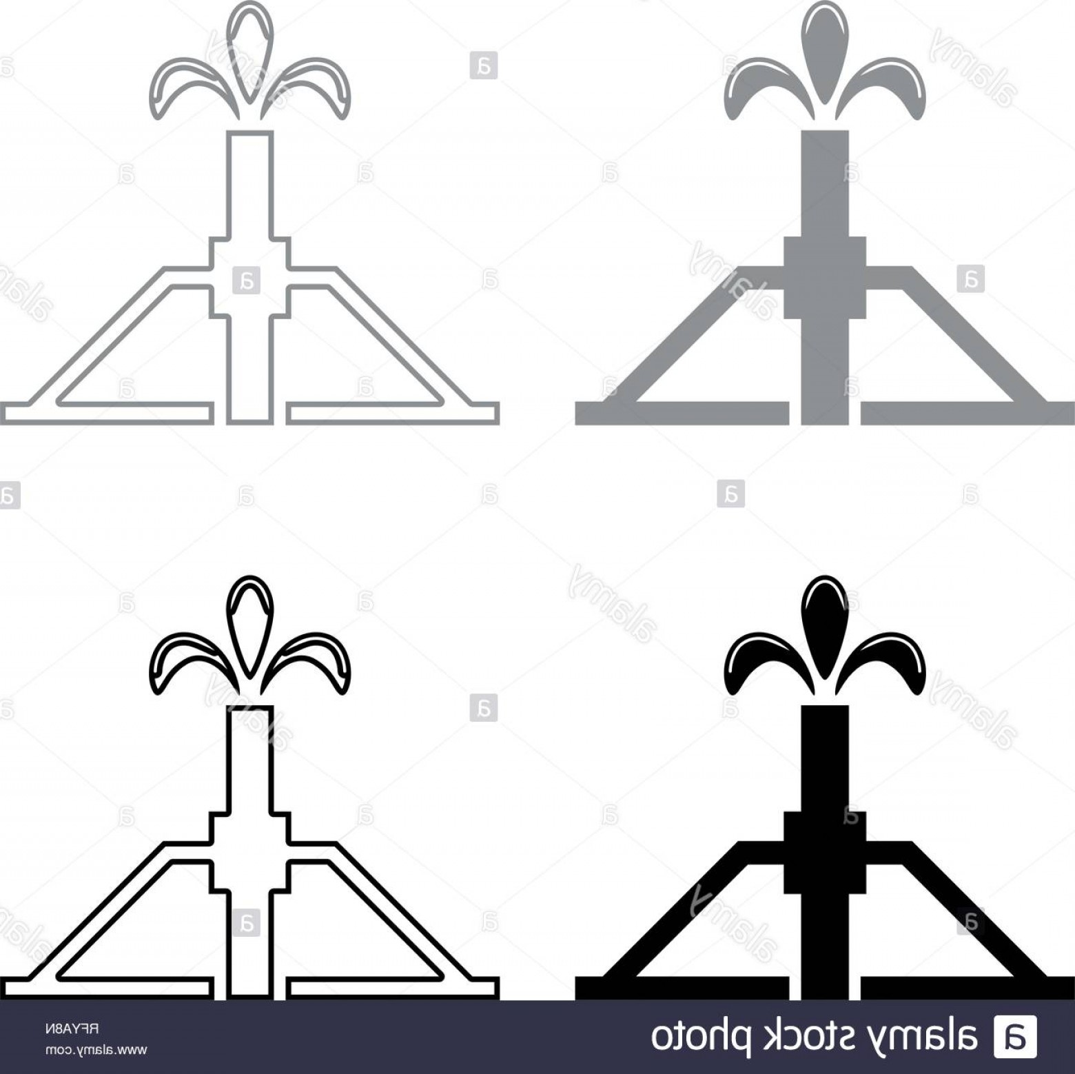 1560x1558 Oil Well Derrick Rig For Oil In Out Icon Set Grey Black Color