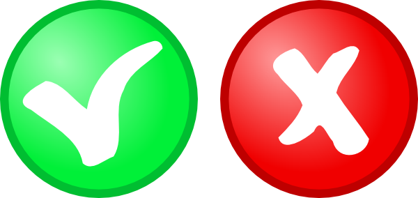 600x284 Red Green Ok Not Ok Icons Clip Art