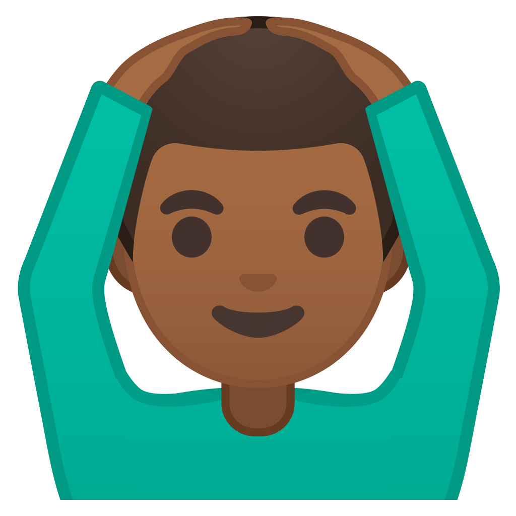 1024x1024 Man Gesturing Ok Medium Dark Skin Tone Icon Noto Emoji People