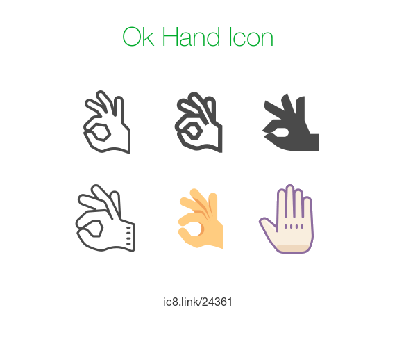 572x495 Ok Hand Icon