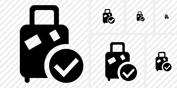 580x290 Baggage Ok Icon Symbol Black Professional Stock Icon And Free