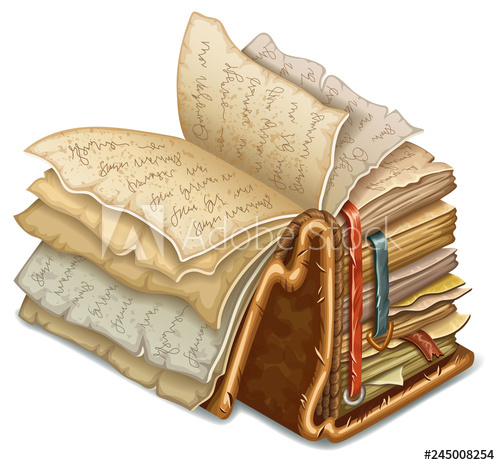 500x465 Isometric Old Book Of Magic Spells And Witchcraft With Torn Pages