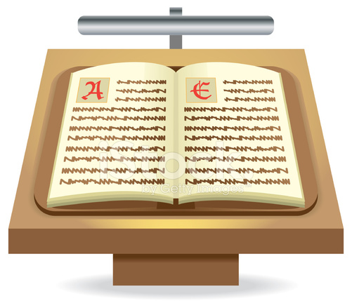 501x439 Bible Or Old Book Text Icon Stock Vector