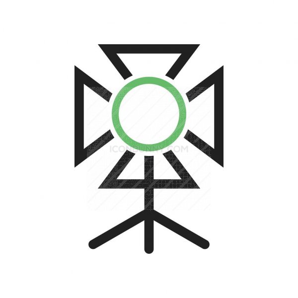 600x600 Old Camera Line Green Black Icon