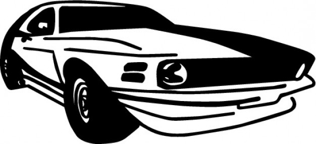626x285 Old Car Sports Style Drawn Icon Vector Stock Images