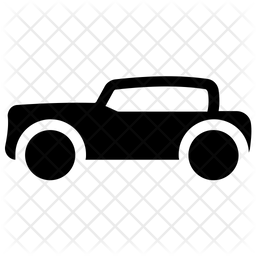 256x256 Vintage Car Icon Of Glyph Style