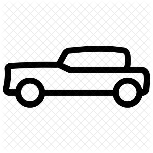 512x512 Vintage Car Icon Of Line Style