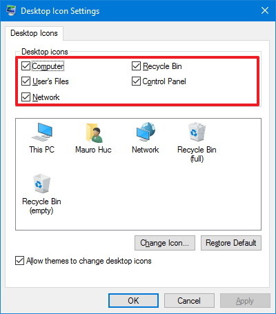 400x455 How To Restore The Old Desktop Icons In Windows Windows Central