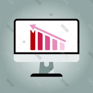 300x300 Old Computer Vector Icon Filled Flat Sign Mobile Concept Web