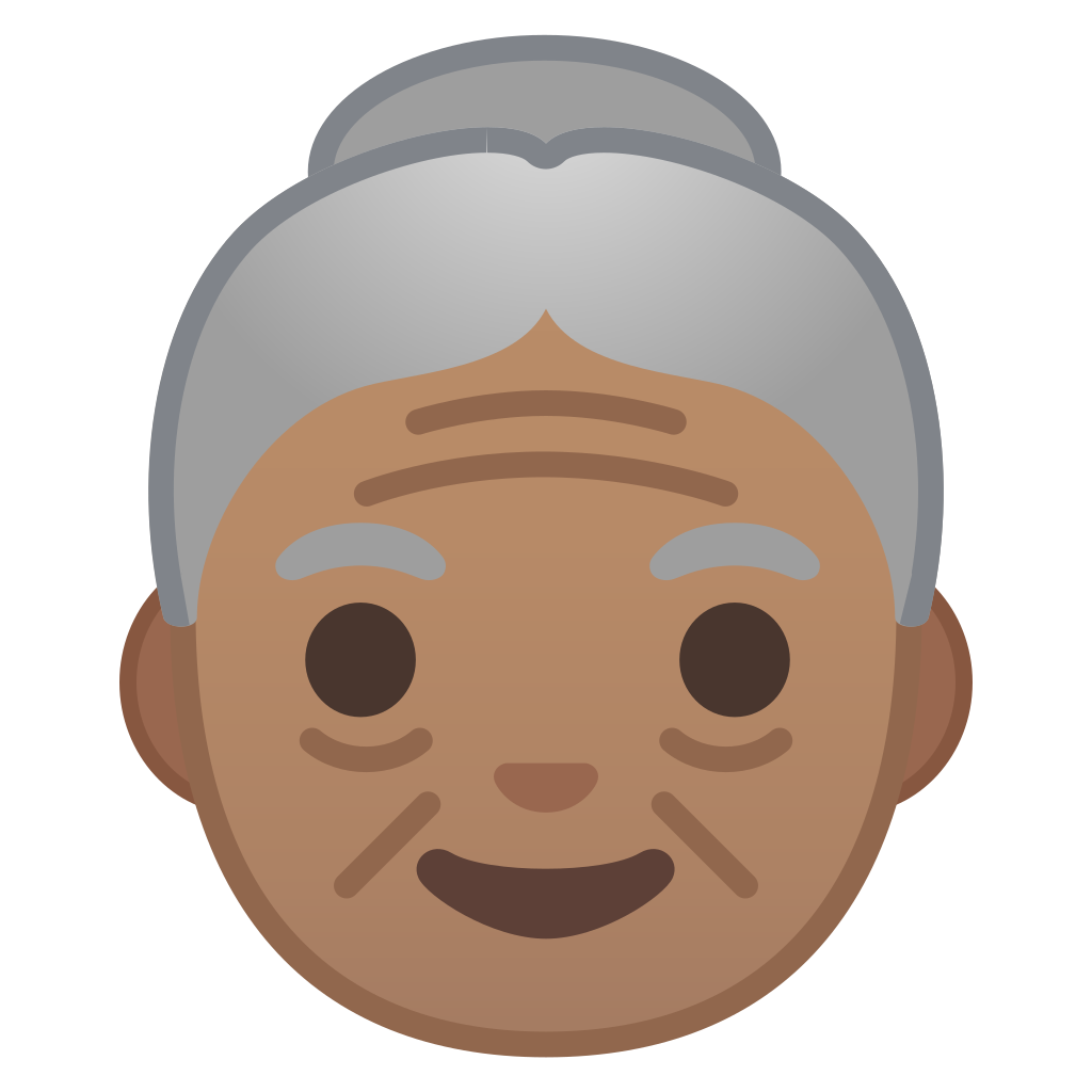 1024x1024 Old Woman Medium Skin Tone Icon Noto Emoji People Faces Iconset