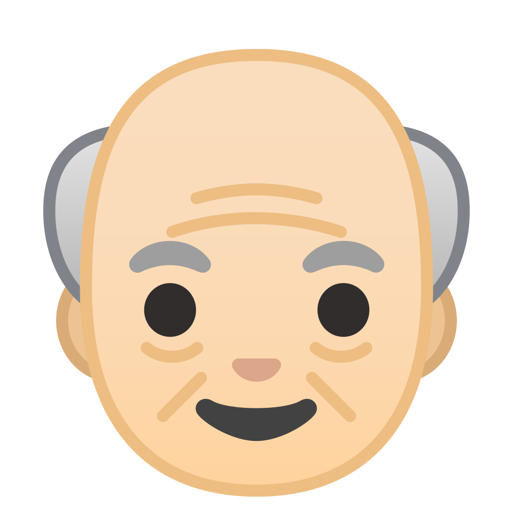 1024x1024 Old Man Light Skin Tone Icon Noto Emoji People Faces Iconset