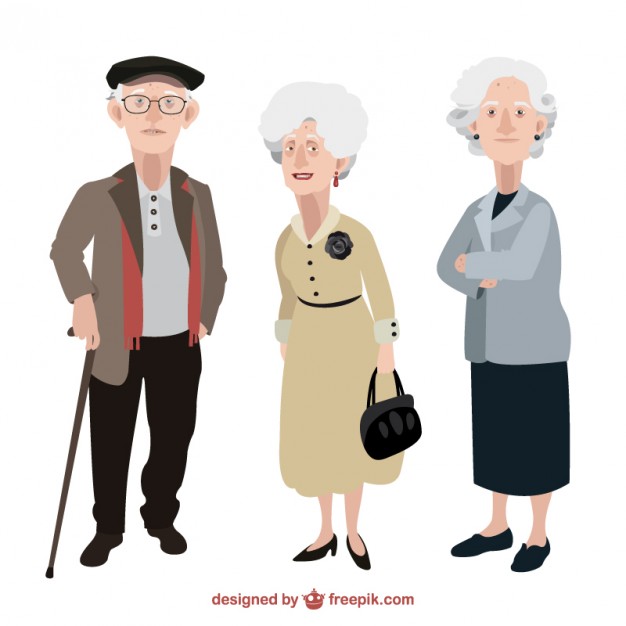 626x626 Old People Illustration Vector Free Download
