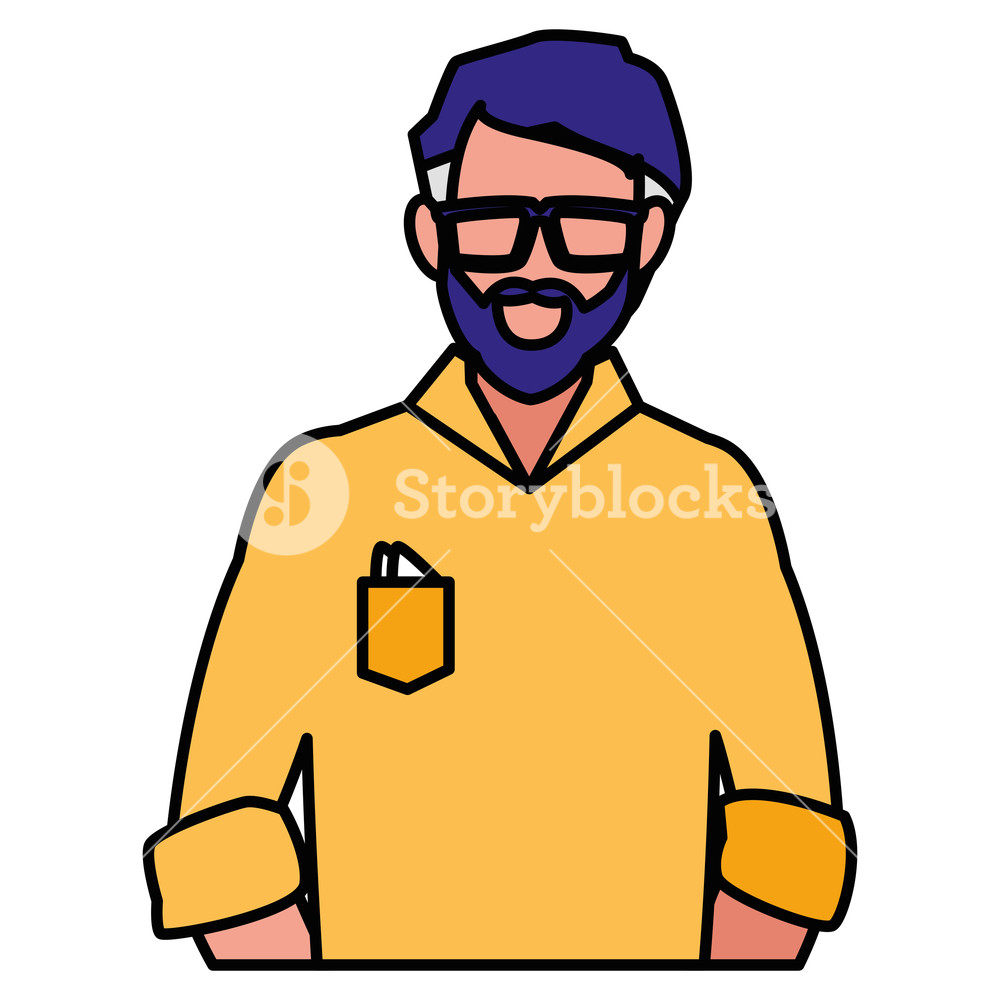 1000x1000 Old Man Icon Over White Background, Vector Illustration Royalty