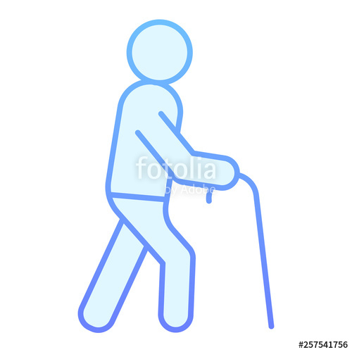 500x500 Old Person Flat Icon Old Man Blue Icons In Trendy Flat Style Man