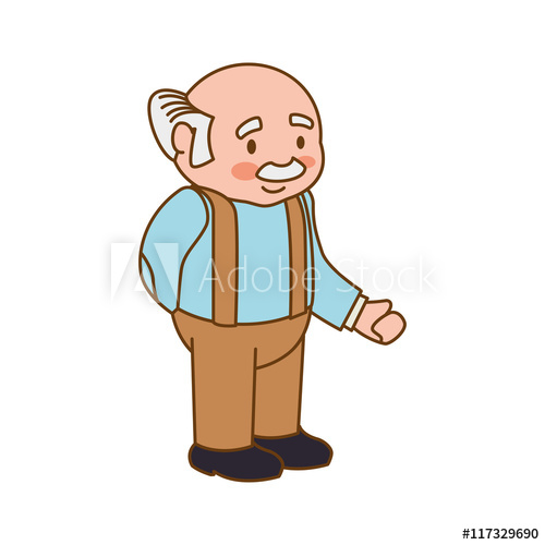 500x500 Grandfather Old Person Man Male Icon Isolated And Flat